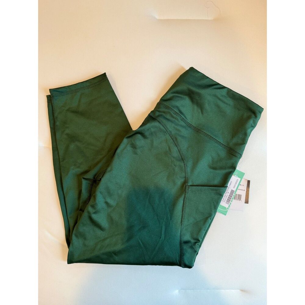 NWT Lola Getts Junie High Rise Pocket Leggings Dark Green 1X
